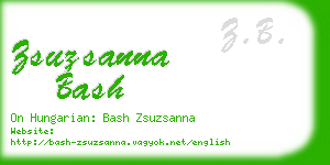 zsuzsanna bash business card